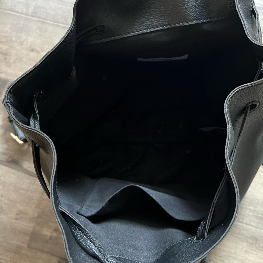 Vegan Leather Drawstring Mini Backpack - Picture 4 of 4